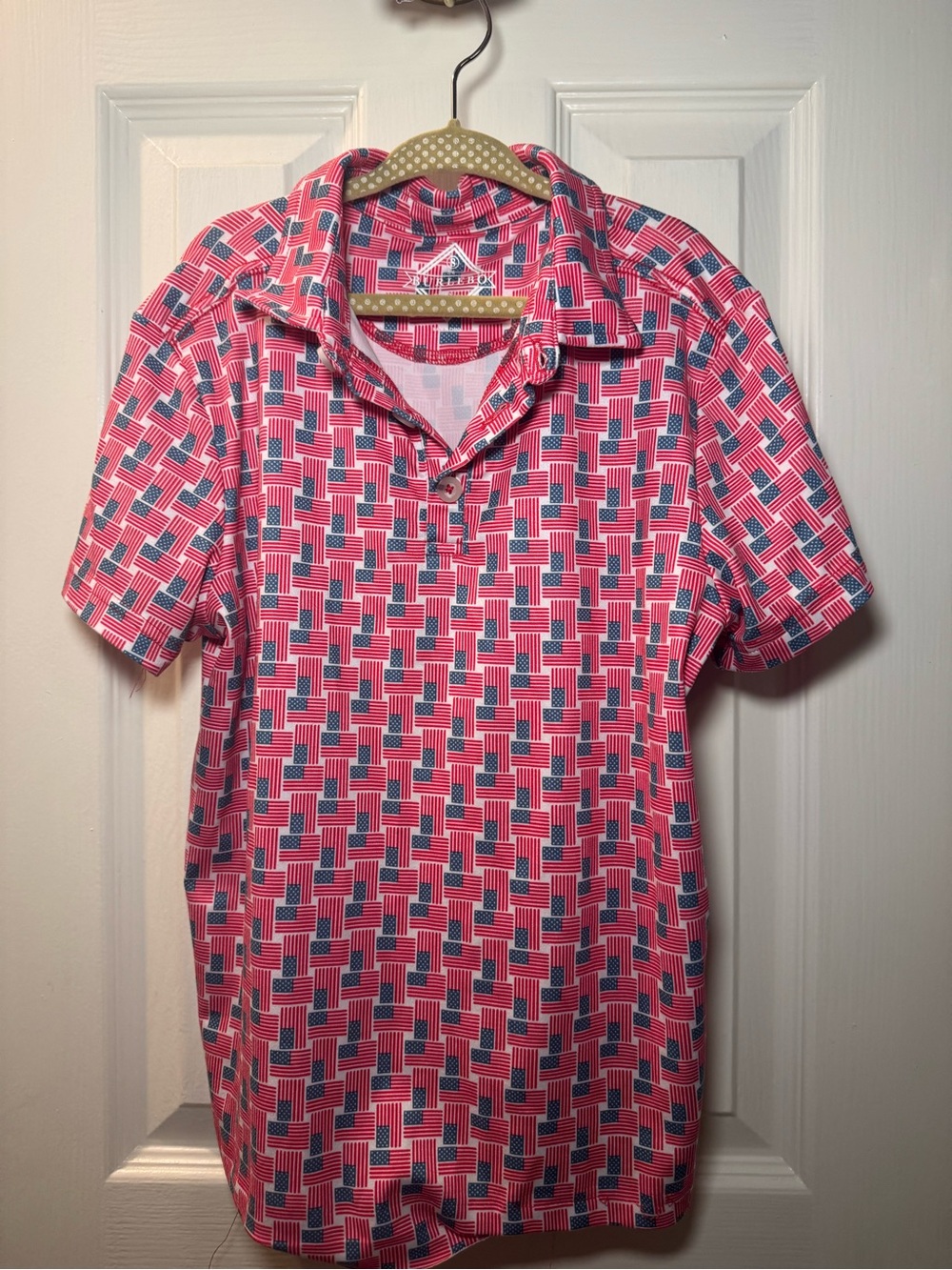 Kids burlebo American flag polo